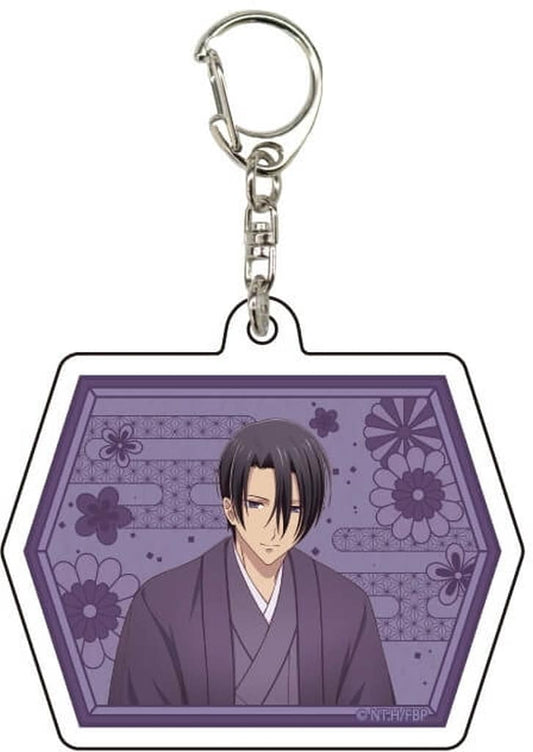 Souma Hatori Fruits Basket Newly Drawn Illustration Acrylic Key Chain 20. New Year Party Ver. Key Chain [USED]