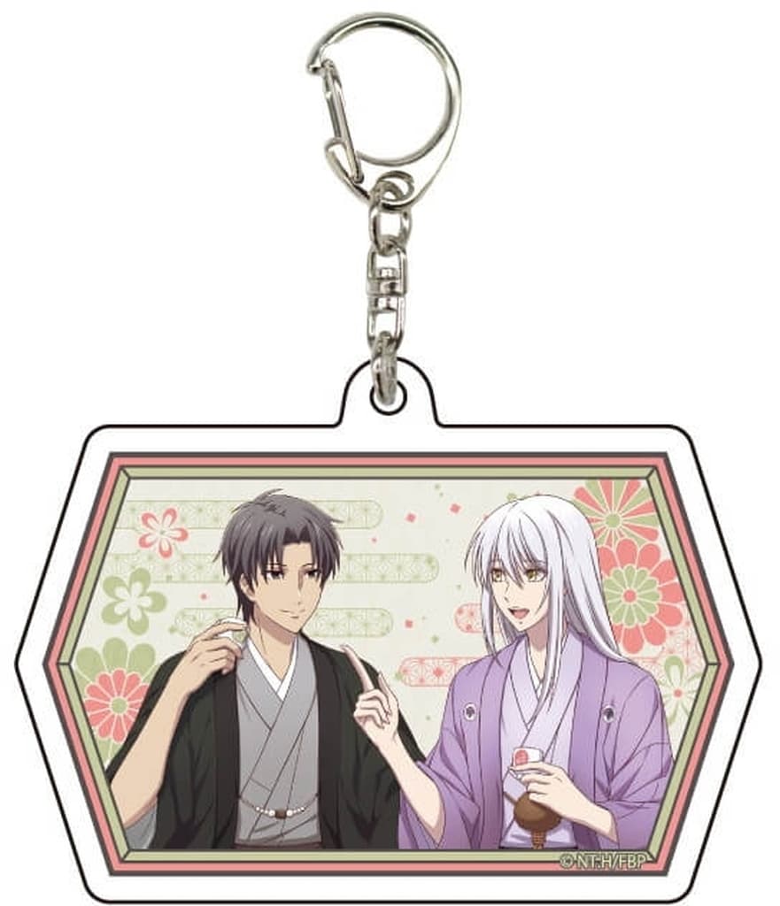 Souma Shigure Souma Ayame Fruits Basket Newly Drawn Illustration Acrylic Key Chain 20. New Year Party Ver. Key Chain [USED]