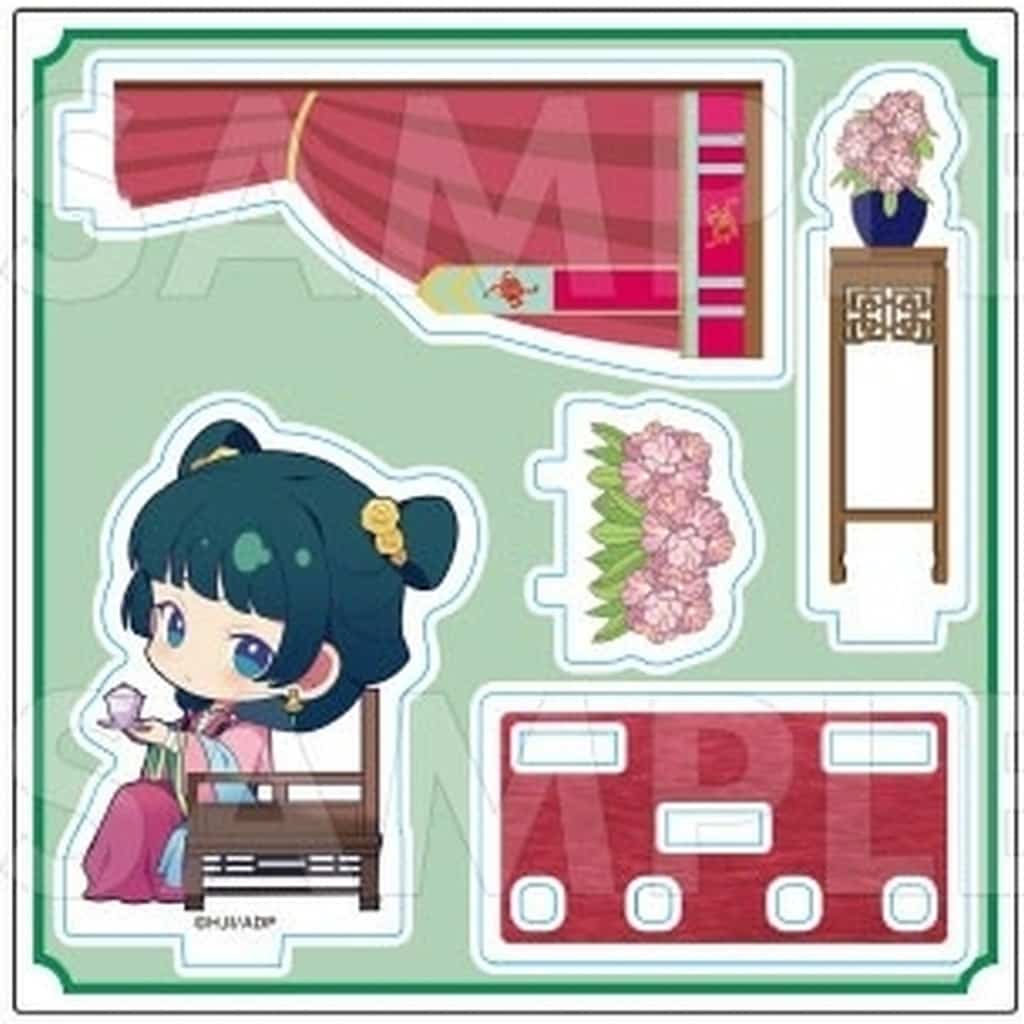Maomao Pink Blossoms The Apothecary Diaries Trading Chibi Chara Acrylic Figures Pop-Up Store in Yurakucho Marui Limited Acrylic Stand [USED]