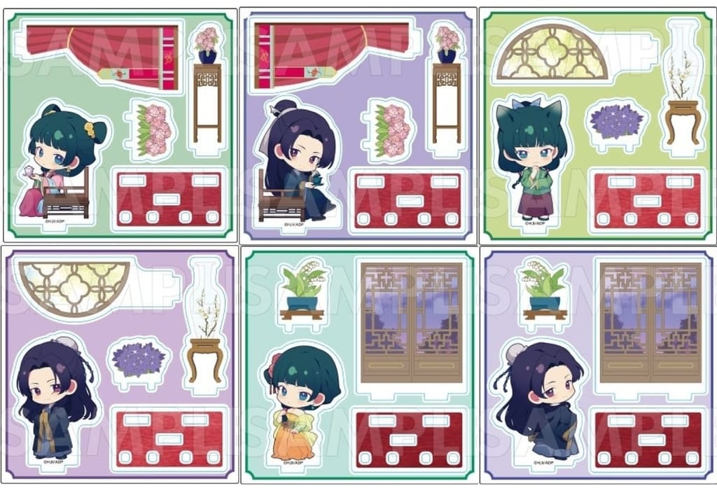 Maomao, etc. The Apothecary Diaries Trading Chibi Chara Acrylic Figures Pop-Up Store in Yurakucho Marui Limited All 6 Types Set Acrylic Stand [USED]