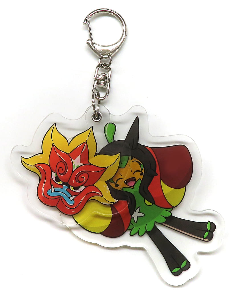 Ogerpon Hearthflame Mask Pokemon Scarlet Violet: The Hidden Treasure of Area Zero Acrylic Keychain Pokemon Center Limited Key Chain [USED]