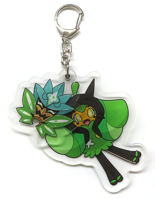 Ogerpon Teal Mask Pokemon Scarlet Violet: The Hidden Treasure of Area Zero Acrylic Keychain Pokemon Center Limited Key Chain [USED]