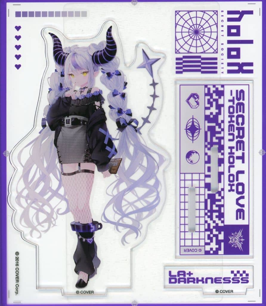 VTuber Hololive La+ Darknesss Acrylic Stand Secret Love-Token Holox Acrylic Stands [USED]
