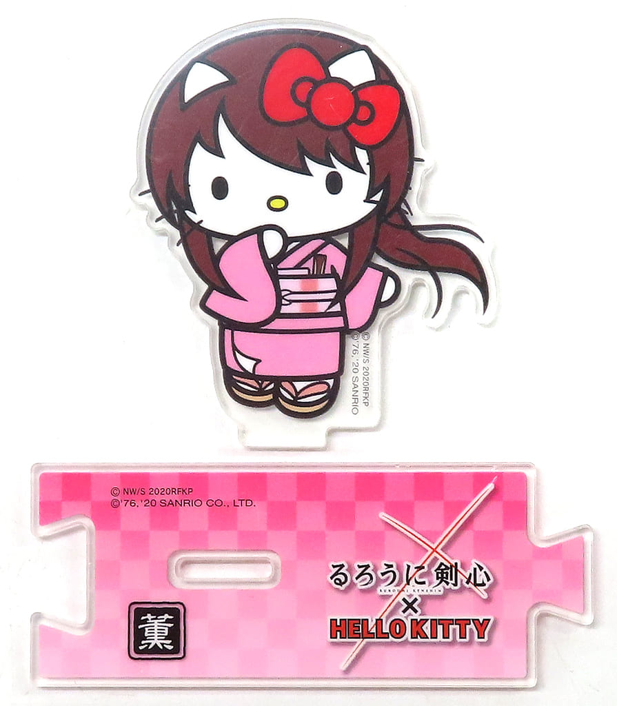 Kaoru Kamiya Hello Kitty Hand Near Mouth Rurouni Kenshin X Hello Kitty Acrylic Stand Acrylic Stands [USED]