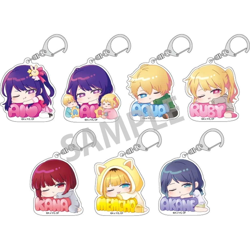 Akane Kurokawa, etc. Oshi No Ko Trading Acrylic Keychains Nemu Name All 7 Types Set Key Chain [USED]