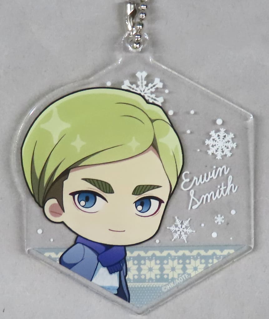 Erwin Smith Attack on Titan Marukuji Chibi Chara Skate Ver. Acrylic Key Chain Moderate Luck 05 Key Chain [USED]