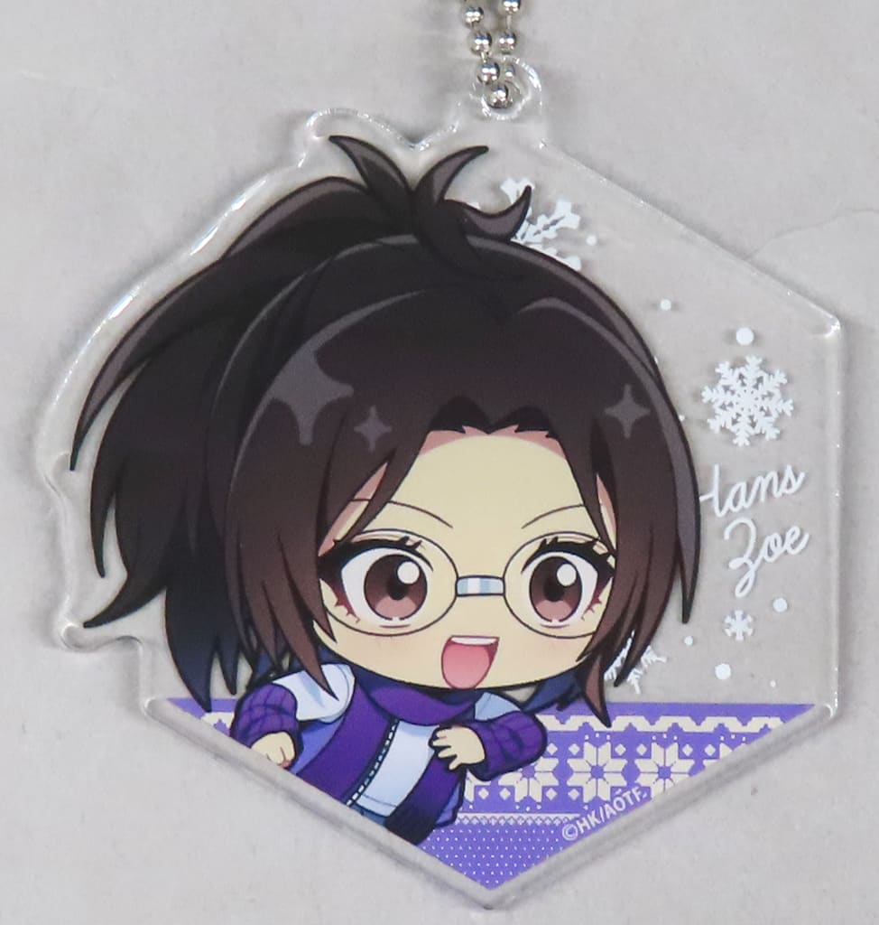 Hange Zoe Attack on Titan Marukuji Acrylic Key Chain Chibi Chara Skate Ver. Moderate Luck 06 Key Chain [USED]