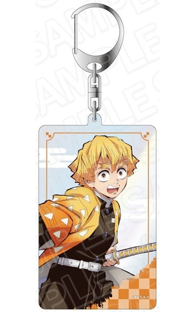 Zenitsu Agatsuma Standing Picture Ver. Demon Slayer: Kimetsu no Yaiba Aurora Acrylic Key Chain Key Chain [USED]
