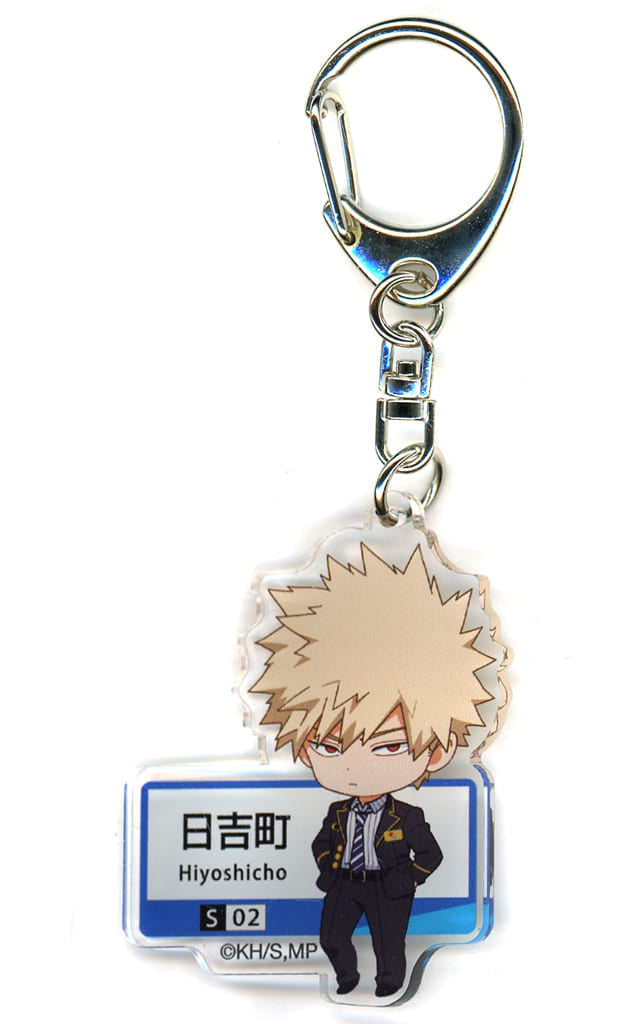 My Hero Academia Katsuki Bakugo Station Name Acrylic Keychain Shizuoka Railway Exclusive Keychains [USED]