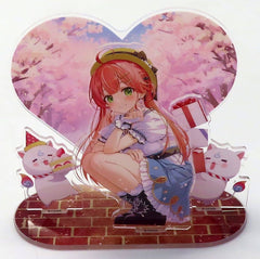 Sakura Miko VTuber Hololive Commemorative Photo with Mikochi and the 35P Acrylic Diorama Stand 2024 Birthday Celebration Acrylic Stands [USED]