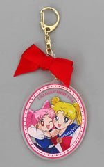 Usagi Tsukino Chibiusa Sailor Moon Store Original Usagi & Chibiusa Birthday 2021 Keychain with Ribbon Sailor Moon Store Limited Key Chain [USED]