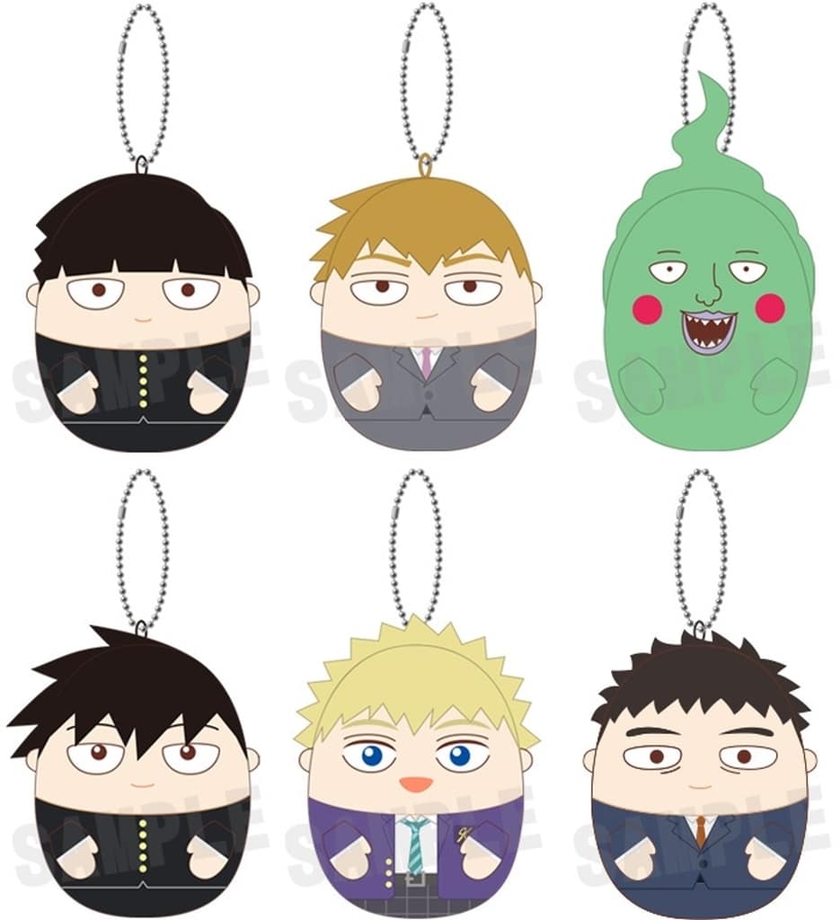 Shigeo Kageyama, etc. Mob Psycho 100 III Puchimochi Mascot All 6 Types Set Key Chain [USED]