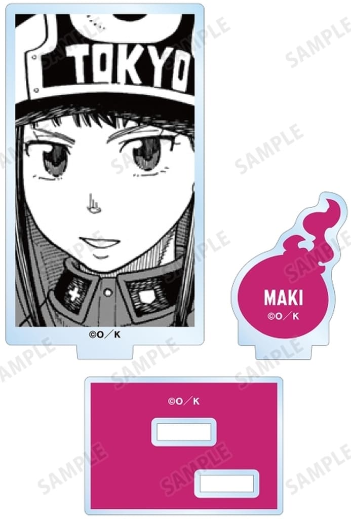Fire Force Maki Oze Trading Acrylic Stand with Manga Panel Part Acrylic Stands [USED]