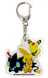 Ampharos Luxray Pawmo Pokemon Acrylic Keychain Pokemon Center Online Hajikeru! 8th Anniversary Thanksgiving Limited Purchase Benefits Key Chain [USED]