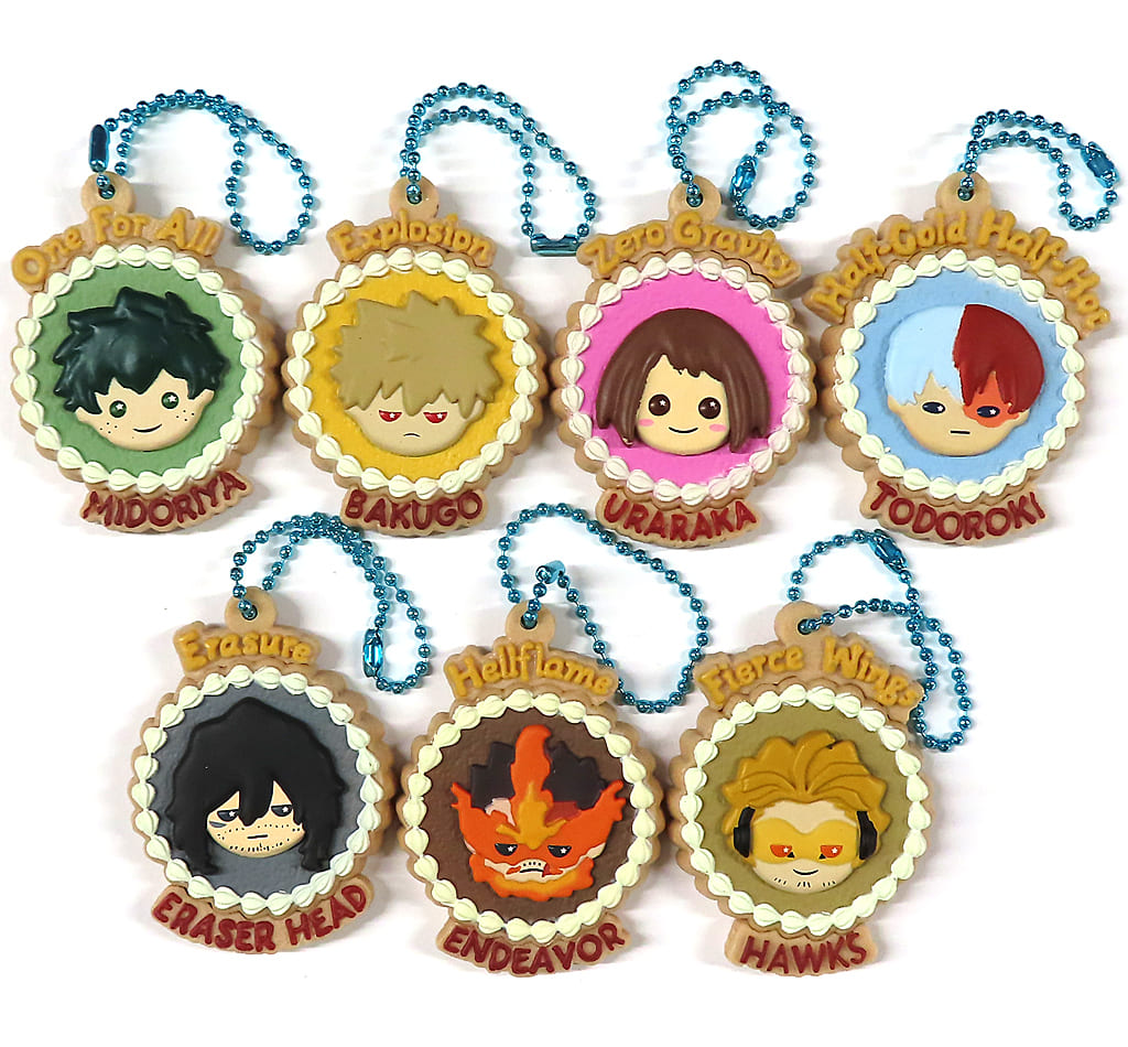 Katsuki Bakugo, etc. My Hero Academia Petit Break All 7 Types Set Key Chain [USED]