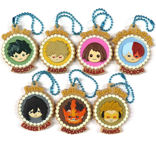 Katsuki Bakugo, etc. My Hero Academia Petit Break All 7 Types Set Key Chain [USED]