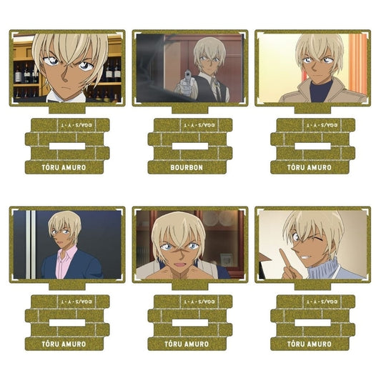 Toru Amuro, etc. Detective Conan Metallic Mini Acrylic Stand Scene Trading Ver. Tooru Amuro Collection Vol.3 All 6 Types Set Acrylic Stand [USED]