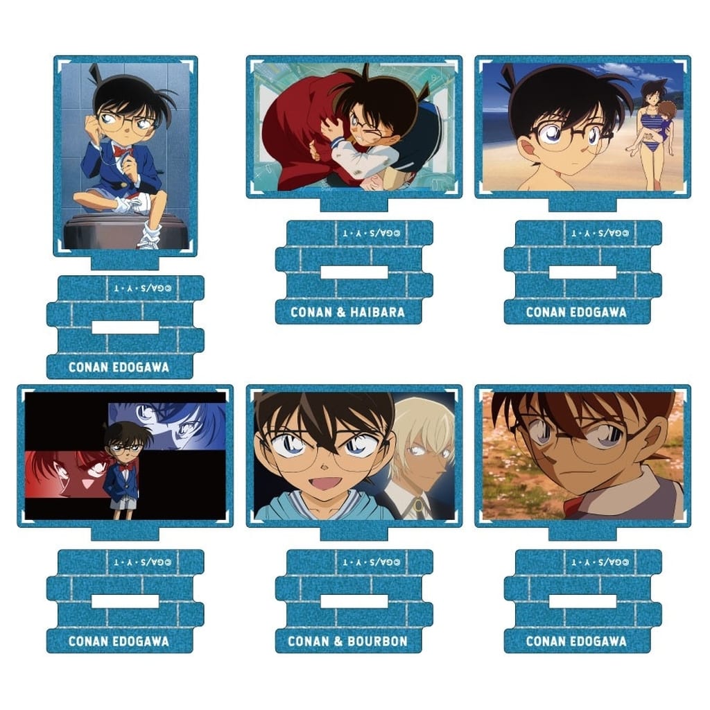 Conan Edogawa, etc. Detective Conan Metallic Mini Acrylic Stand Scene Trading Ver. Edogawa Conan Collection Vol.3 All 6 Types Set Acrylic Stand [USED]