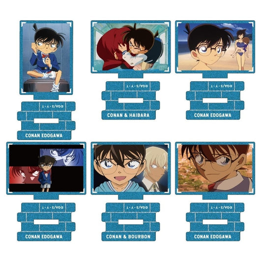 Conan Edogawa, etc. Detective Conan Metallic Mini Acrylic Stand Scene Trading Ver. Edogawa Conan Collection Vol.3 All 6 Types Set Acrylic Stand [USED]