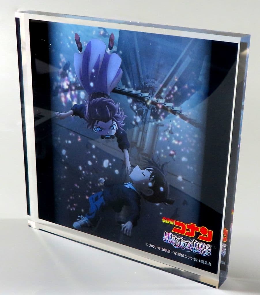 Conan Edogawa Ai Haibara Detective Conan: Black Iron Submarine Acrylic Block Amazon Limited Blu-ray/DVD Bundled Bonus Acrylic Stand [USED]