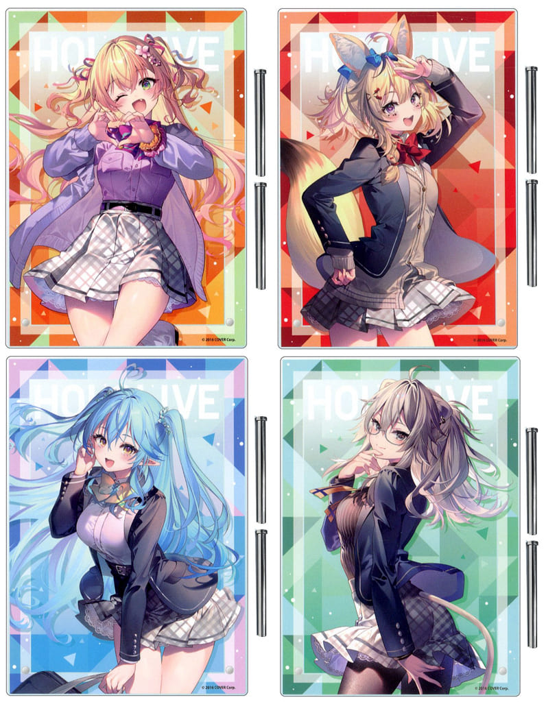 Nene Momosuzu, etc. VTuber Hololive Acrylic Board Neporabo: After School Gigo Limited All 4 Types Set Acrylic Stands [USED]