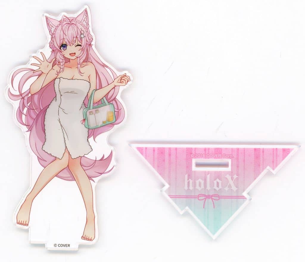 Hakui Koyori VTuber Hololive Life-Scale Acrylic Stand Post-Bath Version Gokurakuyu Raku SPA Collaboration Vol.4 Fulolife Exclusive Acrylic Stands [USED]