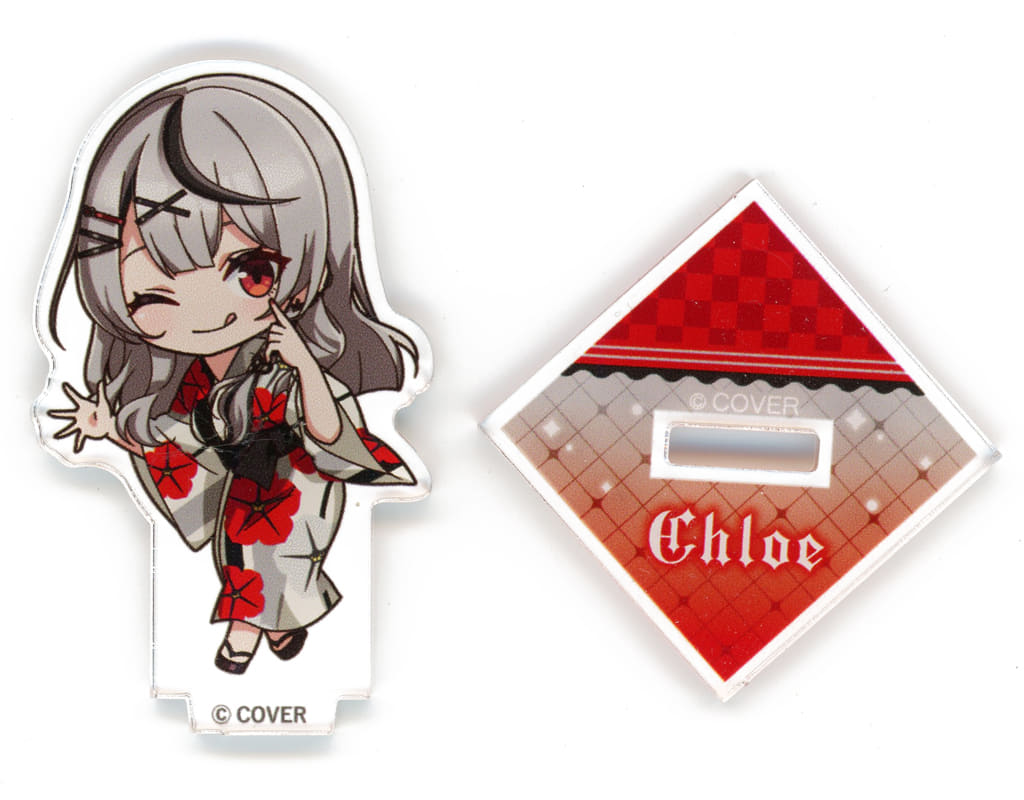 Sakamata Chloe VTuber Hololive Trading Acrylic Keychain Mini Character Ver. Gokurakuyu Raku SPA Collaboration Vol.4 Fulolife Exclusive Acrylic Stands [USED]