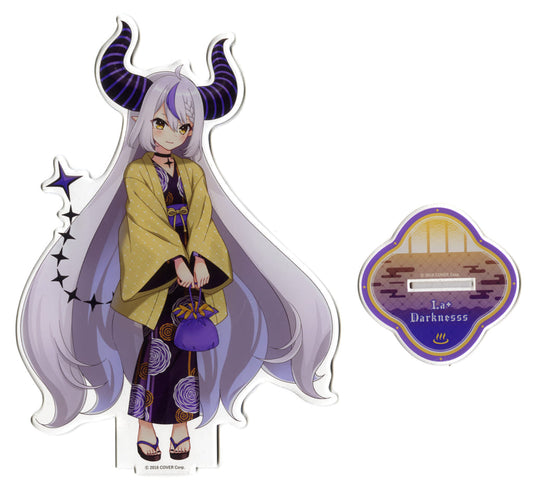 La+ Darknesss VTuber Hololive Deka Acrylic Stand Yukata Ver. Gokurakuyu RAKU SPA Collaboration Vol.4 Fulolife Gokurakuyu Online Shop Exclusive Acrylic Stands [USED]