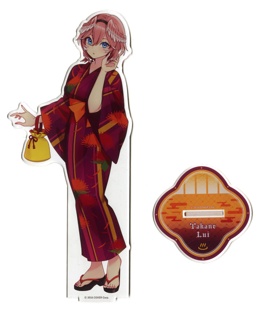 Takane Lui VTuber Hololive Deka Acrylic Stand Yukata Ver. Gokurakuyu RAKU SPA Collaboration Vol.4 Fulolife Gokurakuyu Online Shop Exclusive Acrylic Stands [USED]