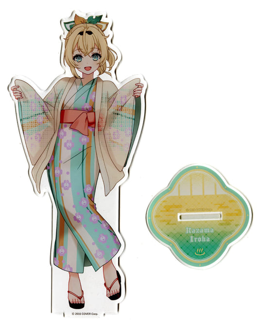 Kazama Iroha VTuber Hololive Deka Acrylic Stand Yukata Ver. Gokurakuyu RAKU SPA Collaboration Vol.4 Fulolife Gokurakuyu Online Shop Exclusive Acrylic Stands [USED]