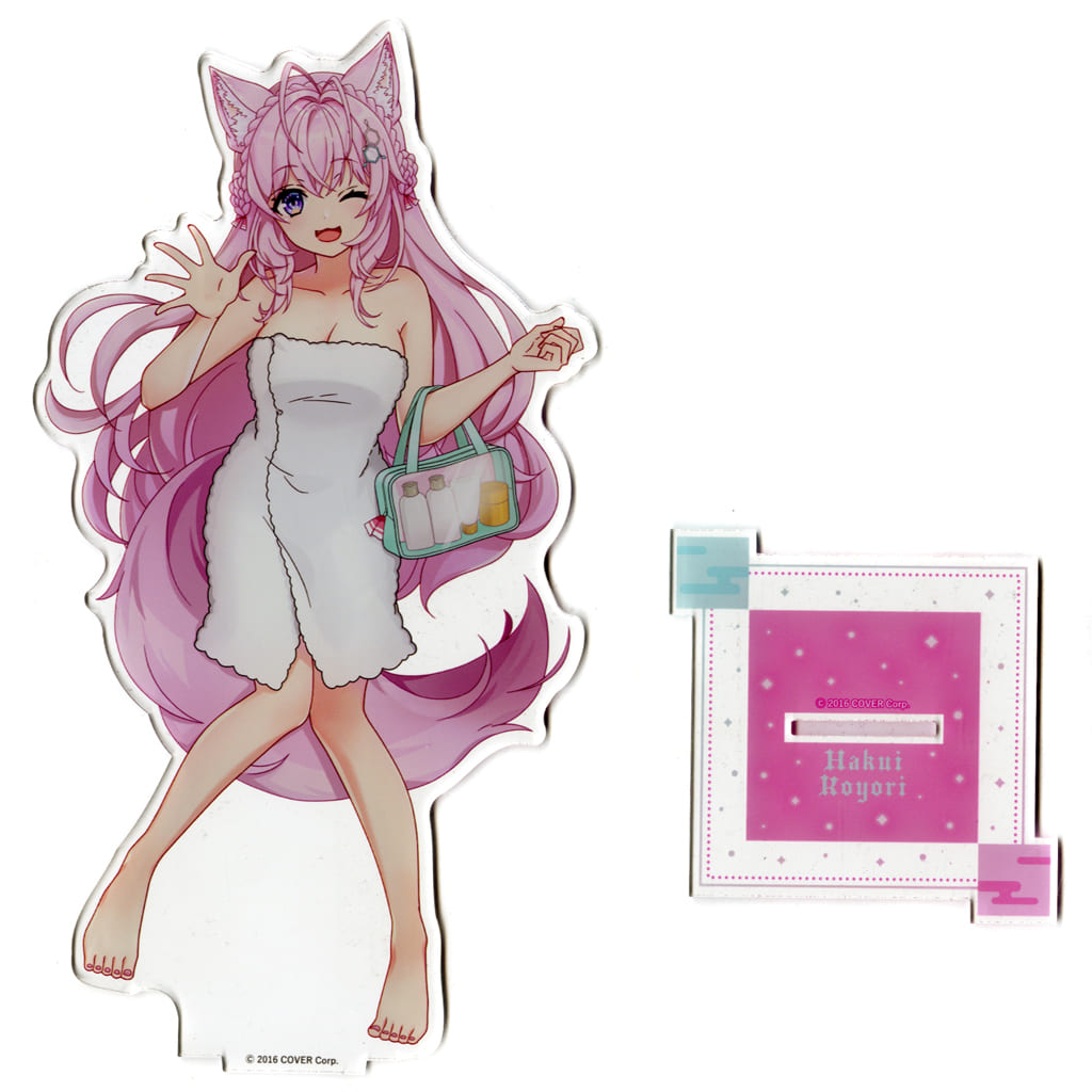 Hakui Koyori VTuber Hololive Deka Acrylic Stand Post-Bath Version Gokurakuyu RAKU SPA Collaboration Vol.4 Fulolife Gokurakuyu Online Shop Exclusive Acrylic Stands [USED]