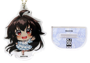 Frederica Rosenford 86 Mini Character Acrylic Stand Key Chain Pop Up Shop Black-White in Yurakucho Marui Limited Key Chain [USED]