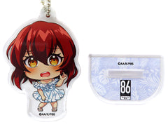 Kurena Kukumila 86 Mini Character Acrylic Stand Key Chain Pop Up Shop Black-White in Yurakucho Marui Limited Key Chain [USED]
