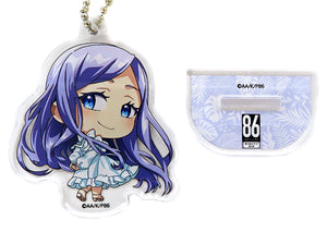 Anju Emma 86 Mini Character Acrylic Stand Key Chain Pop Up Shop Black-White in Yurakucho Marui Limited Key Chain [USED]