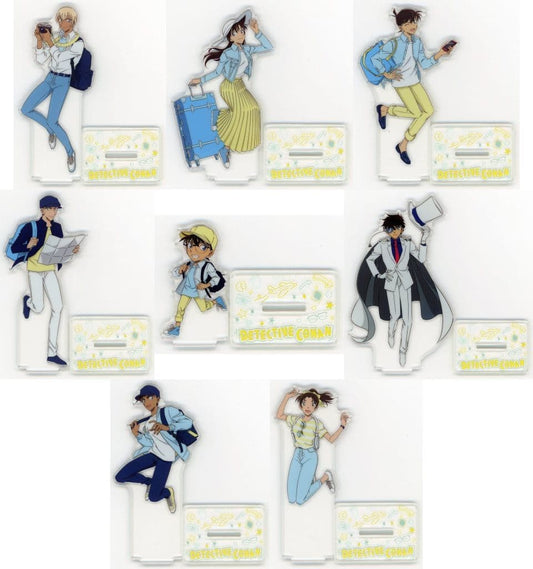 Toru Amuro, etc. Detective Conan Sega Lucky Kuji Good Day! Good Travel! Acrylic Stand Prize F All 8 Types Set Acrylic Stand [USED]