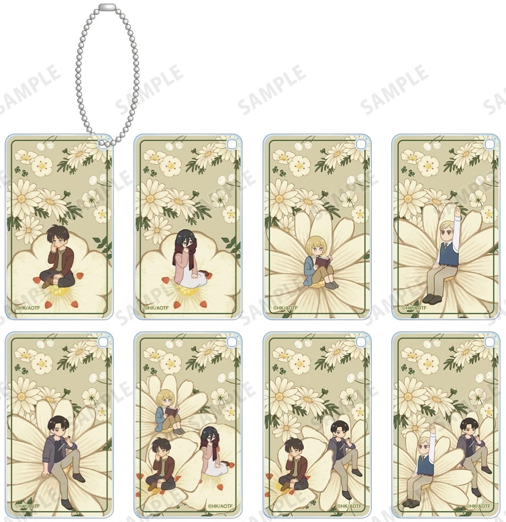 Ellen Yeager, etc. Attack on Titan Botania Part 2 Trading Square Acrylic Keychain All 8 Types Set Key Chain [USED]