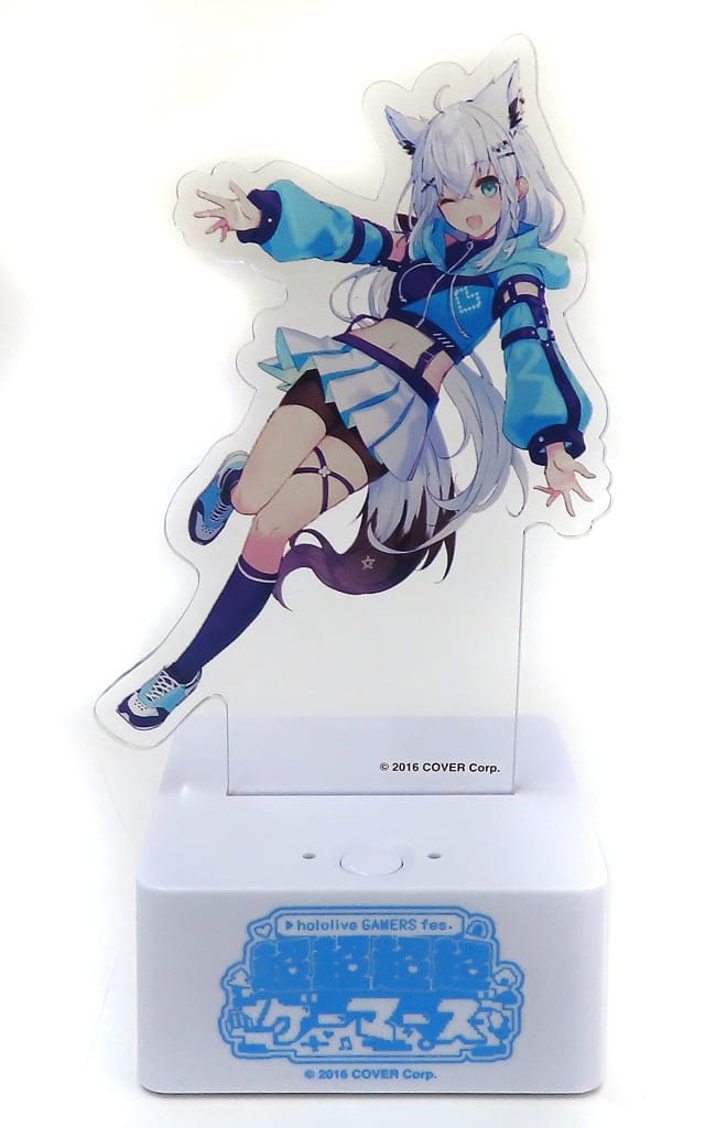 Shirakami Fubuki VTuber Hololive Led Acrylic Stand hololive GAMERS Fes. Super Hyper Gamers Exclusive Acrylic Stands [USED]
