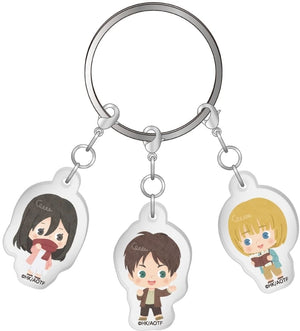 Mikasa Ellen Armin Attack on Titan The Final Season Triple Acrylic Keychain Key Chain [USED]