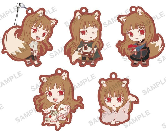 Holo Spice and Wolf Lots of Holo Capsule Rubber Strap All 5 Types Set Key Chain [USED]