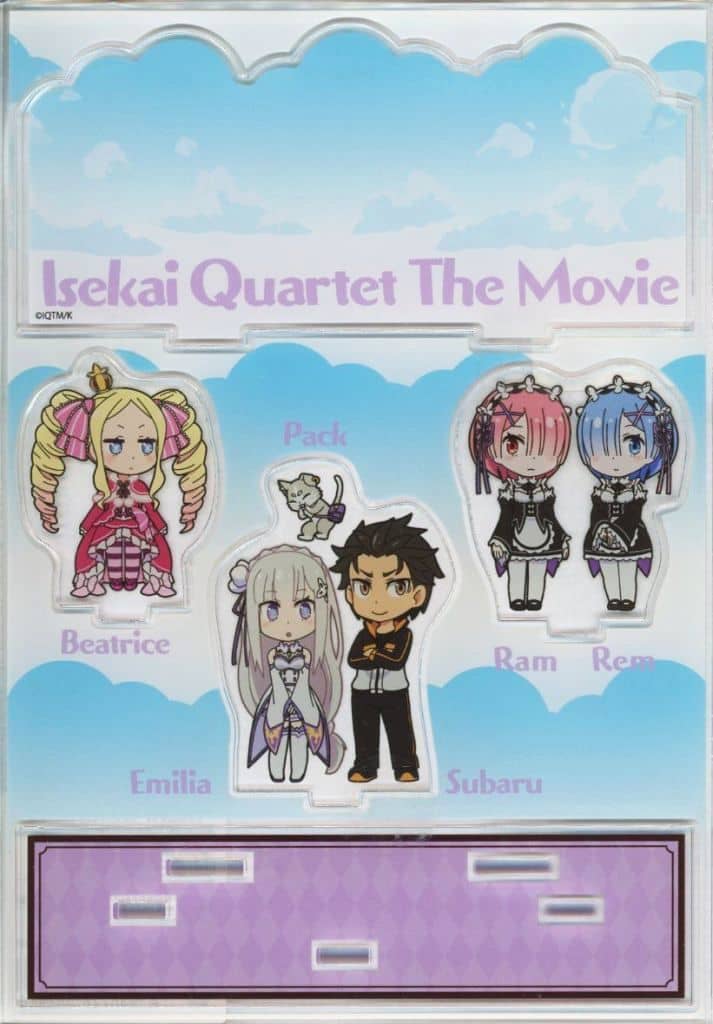 Emilia, etc. Isekai Quartet Movie: Another World Re:ZERO -Starting Life in Another World- Acrylic Diorama Acrylic Stand [USED]