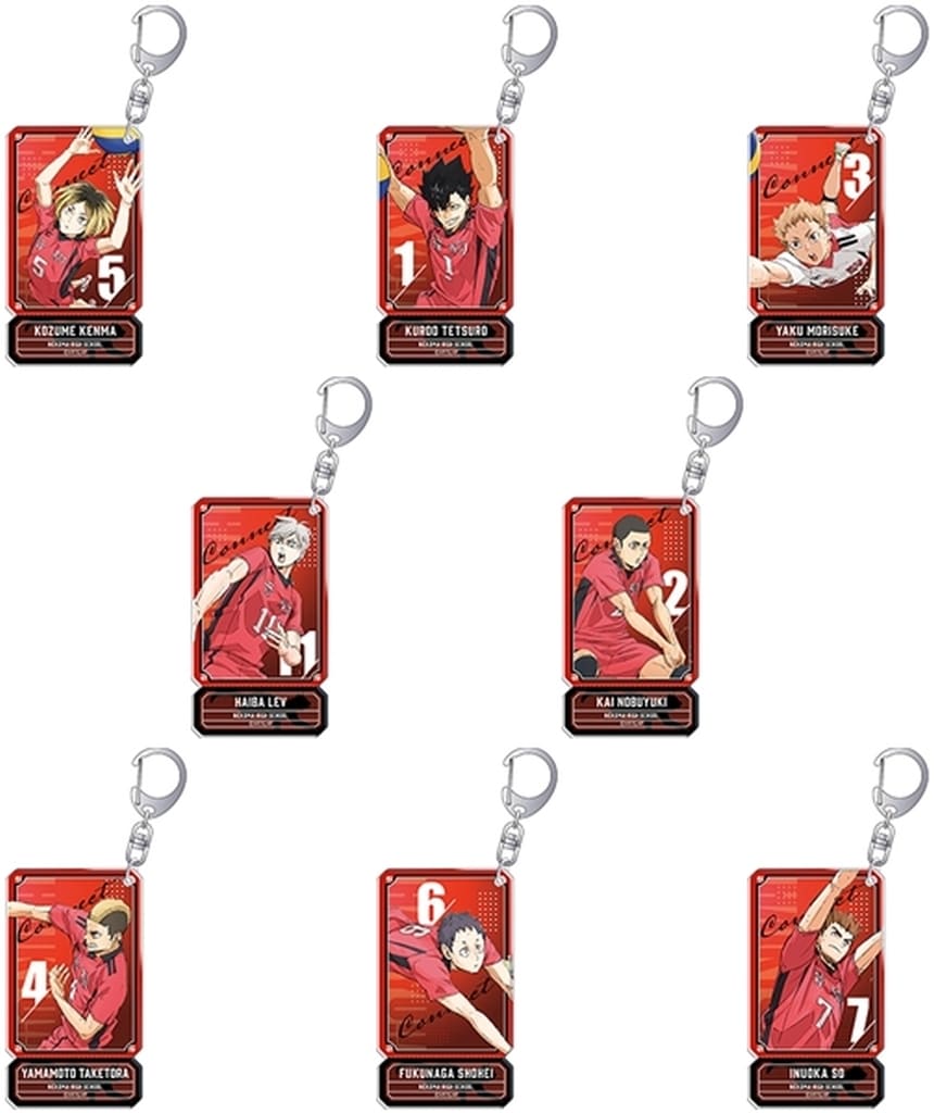 Tetsuro Kuroo, etc. Haikyu!! Acrylic Keychain Collection Nekoma High School All 8 Types Set Key Chain [USED]