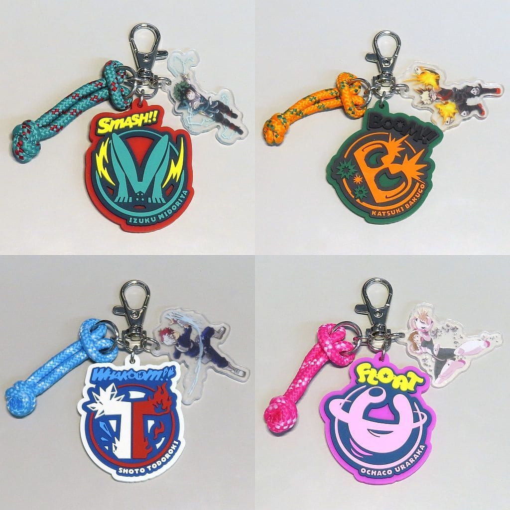 My Hero Academia Keychain Set Universal Studios Japan 2024 Limited Set of 4 Keychains [USED]