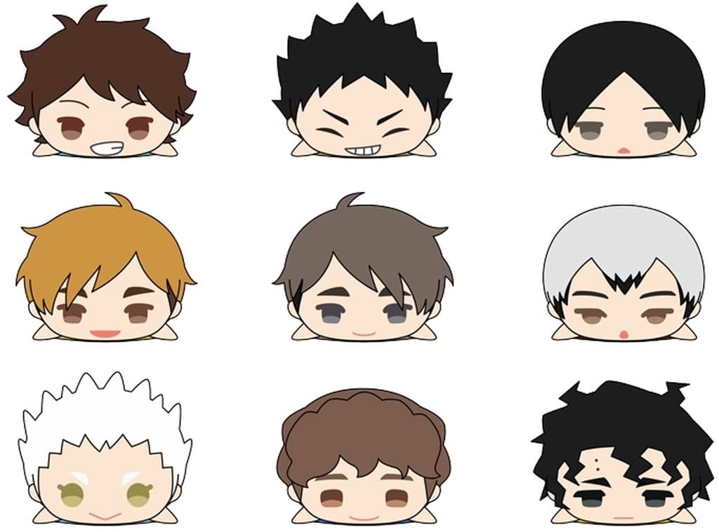 Toru Oikawa, etc. Haikyu!! Mochimochi Mascot WA Vol.2 All 9 Types Set Key Chain [USED]