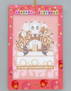 Kyojuro Rengoku Demon Slayer: Kimetsu no Yaiba Acrylic Bromide Holder ufotable Cafe Machi Asobi Cafe Kyojuro Rengoku Birthday Festival 2024 Limited Key Chain [USED]