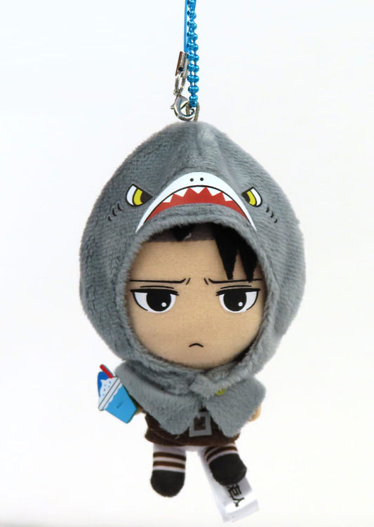 Levi Ackerman Shark/Shaved Ice Attack on Titan Shark/Shaved Ice Plush Key Chain LimitedUniversal Studios Japan 2022 Limited Key Chain [USED]