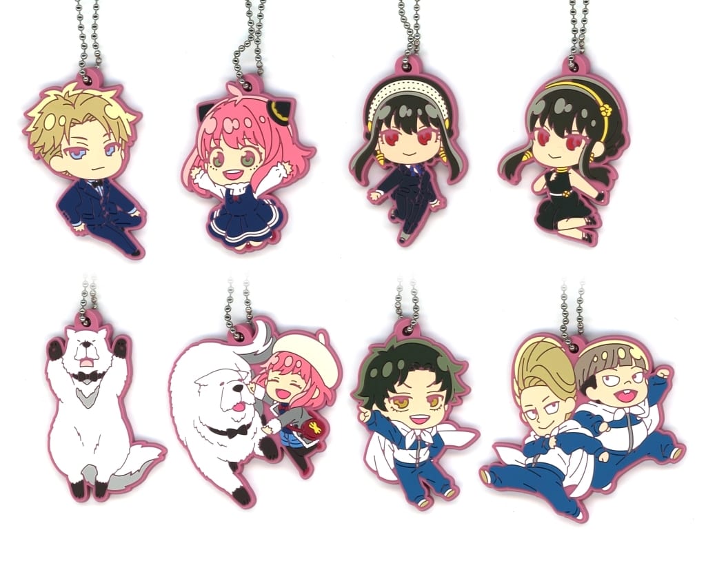 Anya Forger, etc. SPY x FAMILY Defo Rubber! Keychain Vol.4 All 8 Types Set Key Chain [USED]