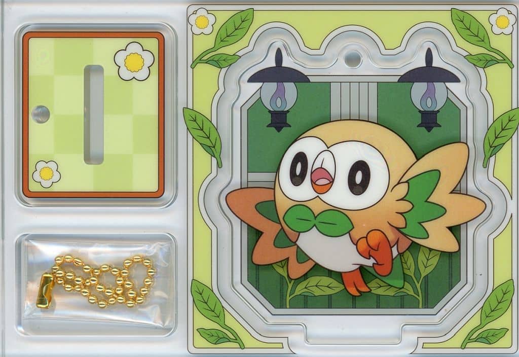 Rowlet Pokemon Acrylic Charm Collection with Stand Cafe Chades Pokemon Center Limited Charm [USED]