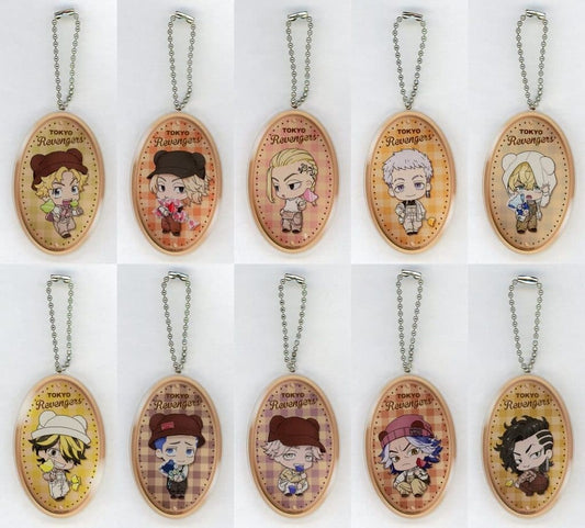 Chifuyu Matsuno, etc. Tokyo Revengers #Oshitoame with White Day Mini Chara Acrylic Keychain 3rd All 10 Types Set Key Chain [USED]