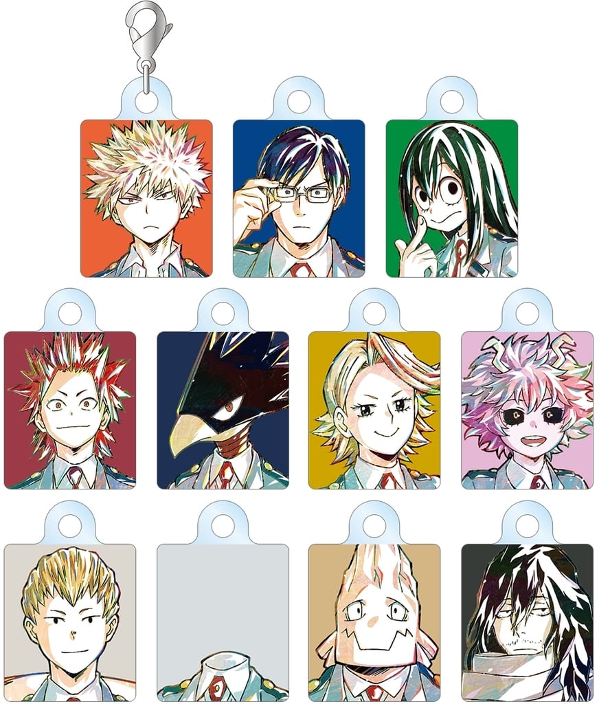 Katsuki Bakugo, etc. My Hero Academia Ani-Art Part 4 Vol.2 Trading Acrylic Charms Ver.B All 11 Types Set Charm [USED]