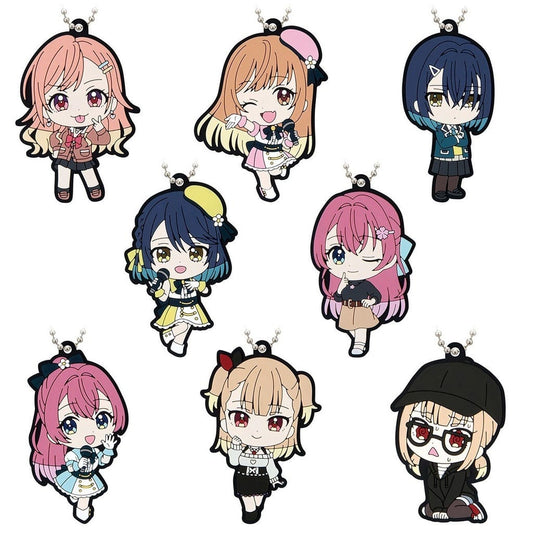 Yumiko Sato, etc. The Many Sides of Voice Actor Radio Capsule Rubber Mascot All 8 Types Set Key Chain [USED]